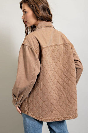 QUILTED BUTTON DOWN JACKET eesome 