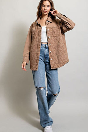 QUILTED BUTTON DOWN JACKET eesome 