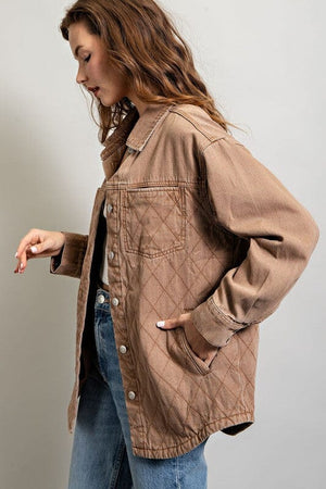 QUILTED BUTTON DOWN JACKET eesome 