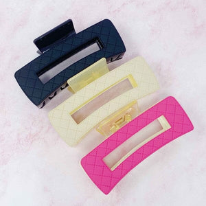 Quilted Chic Hair Claw Set Of 3 Ellison and Young Black OS 