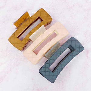 Quilted Chic Hair Claw Set Of 3 Ellison and Young Brown OS 