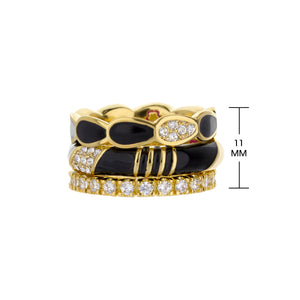 Moon Flower Ring Set