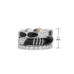 Moon Flower Ring Set