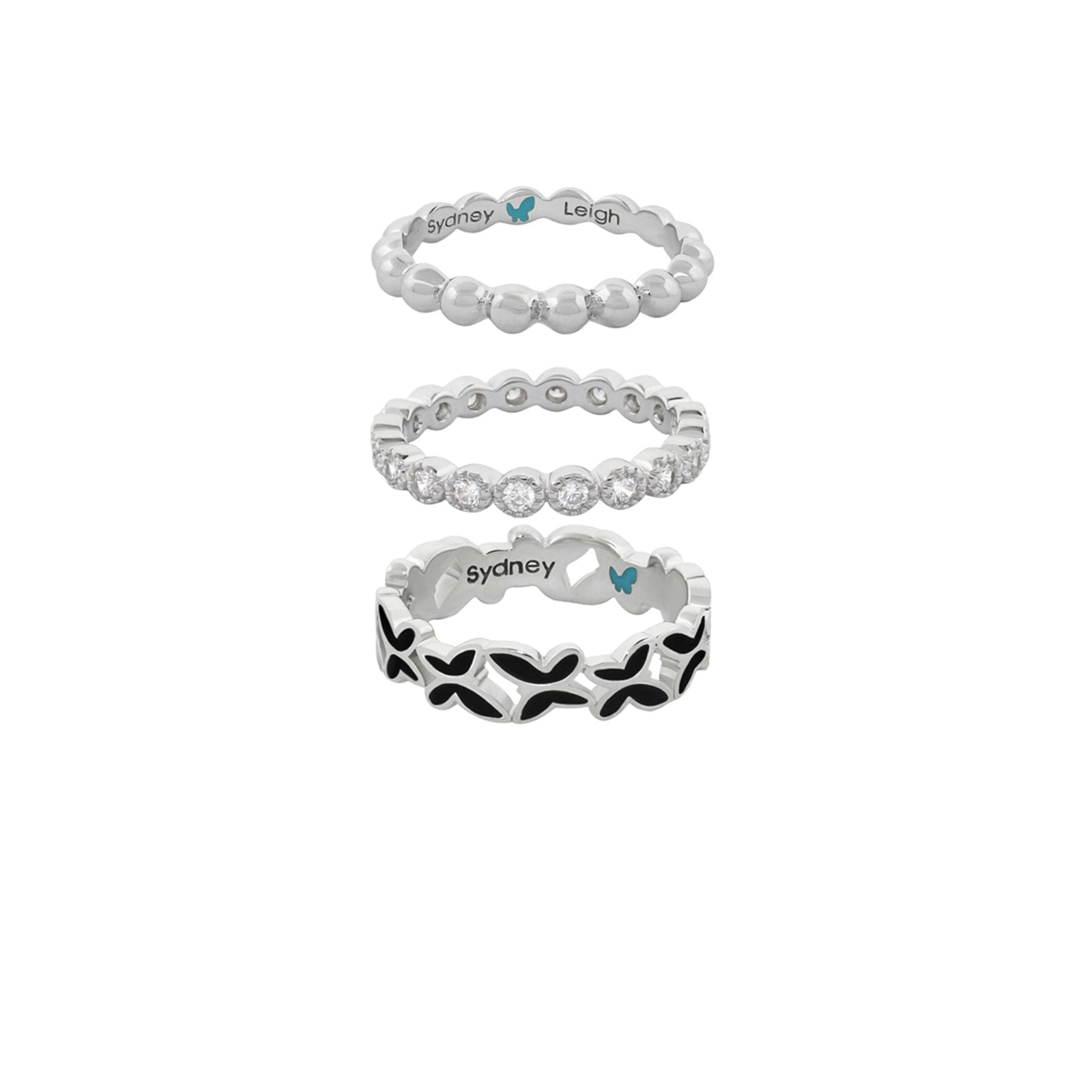 Sydney Leigh Butterfly Rings Set of 3