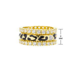Sweet Leopard Ring Set