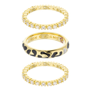 Sweet Leopard Ring Set