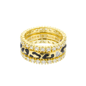 Sweet Leopard Ring Set
