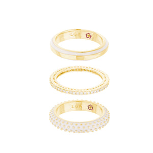 Yellow Bumble Ring Set