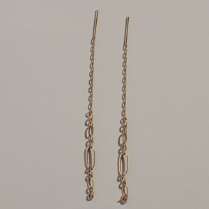 Gold Ramona Threader Earrings