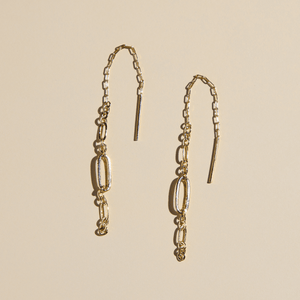 Gold Ramona Threader Earrings