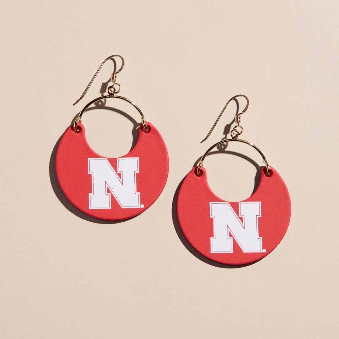Red University of Nebraska Nina Earrings