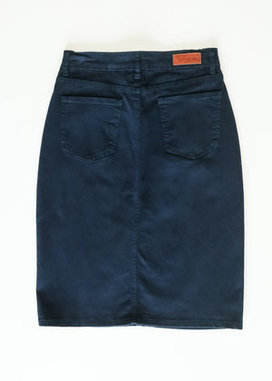 Remi Navy Denim Midi Skirt