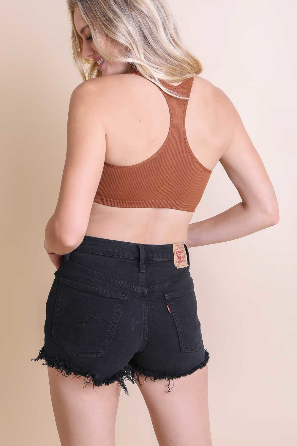 Ribbed Racerback Bralette XS/S / Copper