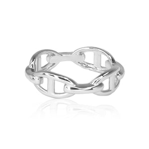 18k Gold Plated Chain Link Ring - Gold or Silver
