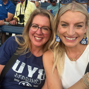 Royal Brigham Young University Football Jersey Earrings