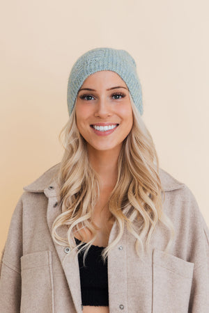 Rugged Edge Distressed Knit Beanie Beanies Mint