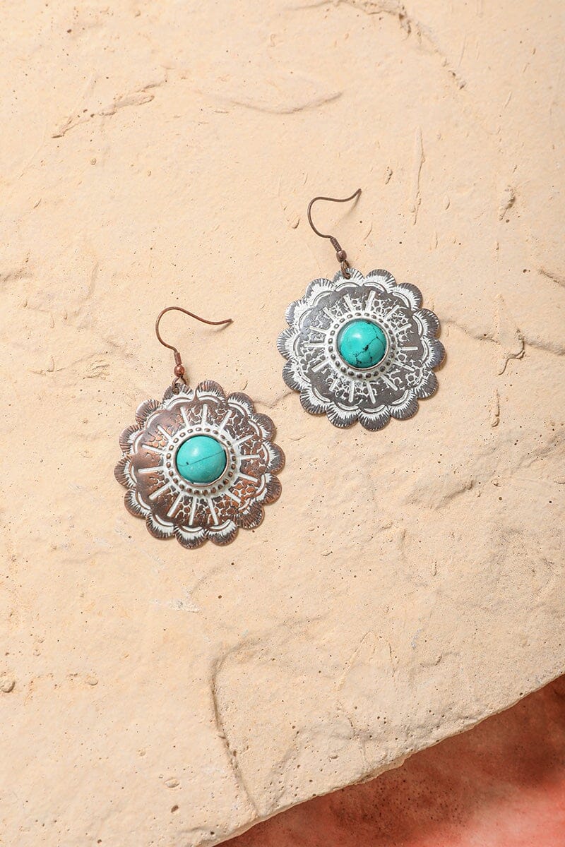 Rustic Flower Power Drop Earrings Jewelry Leto Collection 