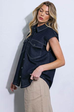 Let'S Just Relax Denim Top