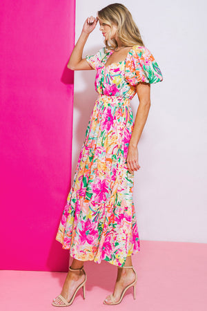 It Starts Now Woven Midi Dress
