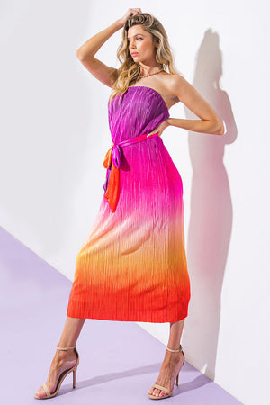 Give It a Go in Garden Midi Dress