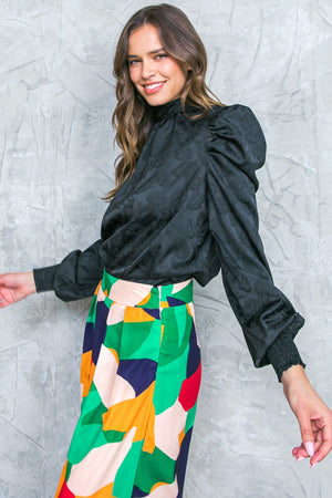 STOLEN GLANCES SATIN TOP