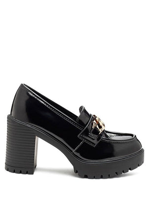 Sachs Block Heeled Chunky Loafers Rag Company 