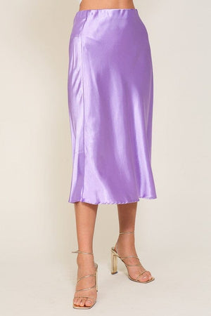 Satin Midi Flare Skirt TIMING 