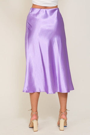 Satin Midi Flare Skirt TIMING 