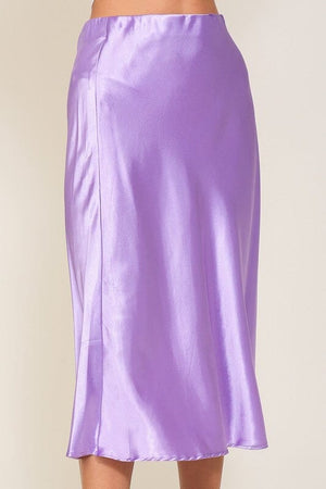 Satin Midi Flare Skirt TIMING 