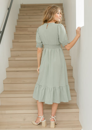 Scarlet Scalloped Lace Maxi Dress