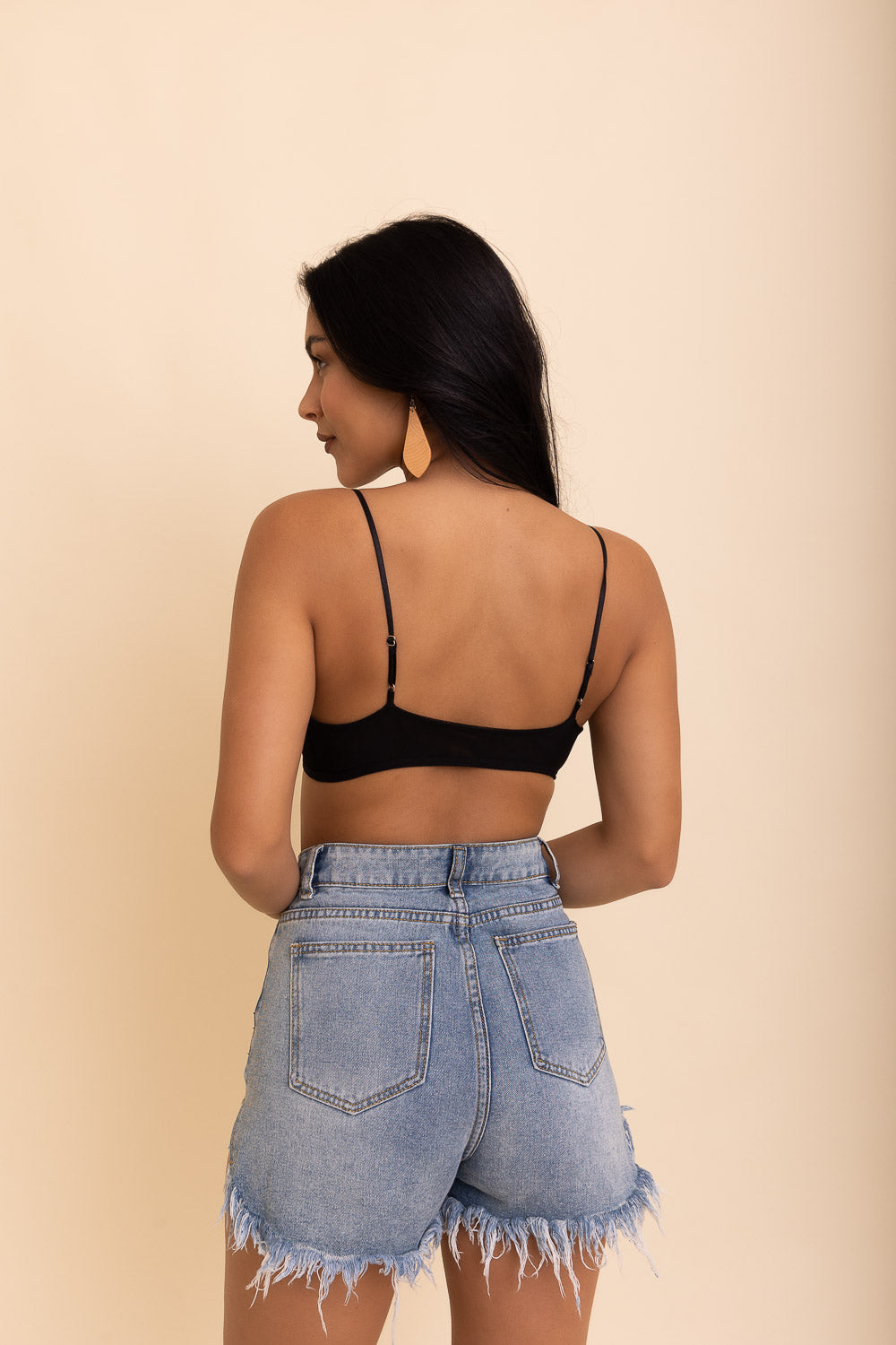 Sheer Mesh Basic Bralette Small / Black