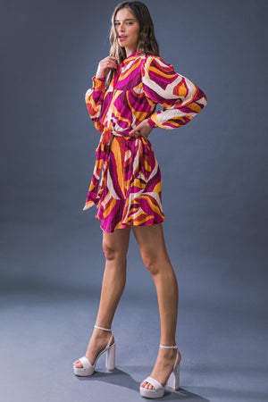 Get on Board Woven Plisse Mini Dress