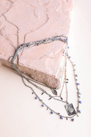 Silver Charm Layer Necklace Jewelry Leto Collection 