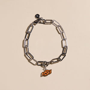 Silver Oklahoma State University Charm Bracelet