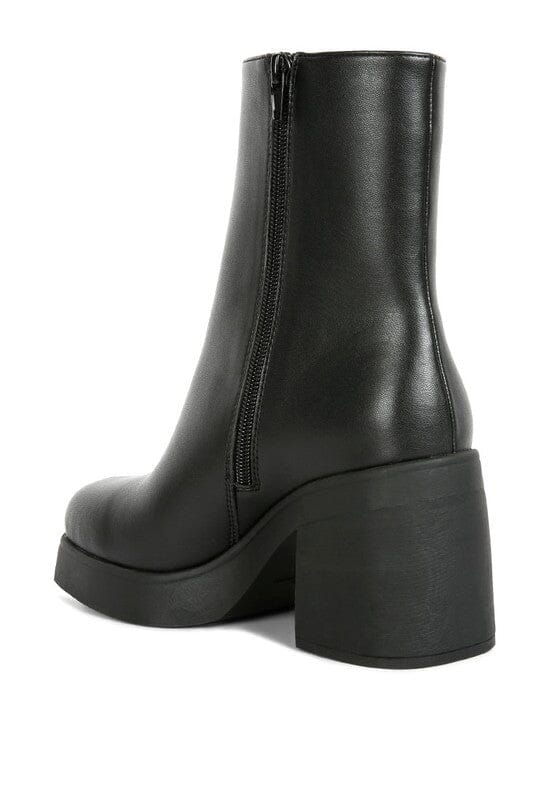 Sins Collar High Ankle Platform Boots Rag Company Black 5 