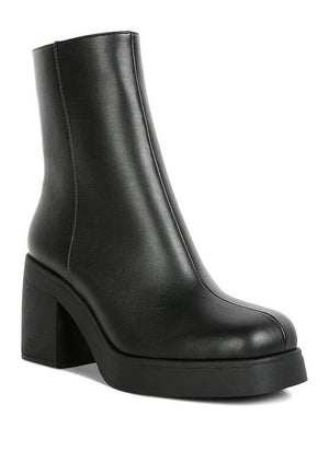 Sins Collar High Ankle Platform Boots Rag Company Black 5 