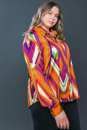Printed Woven Long Sleeve Shirt