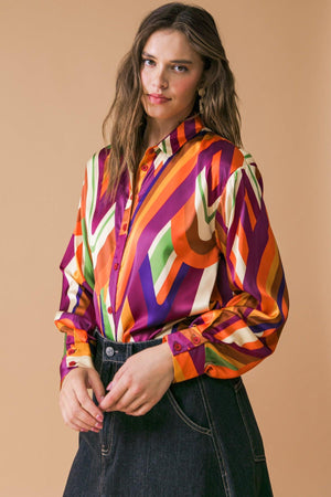 Printed Woven Long Sleeve Shirt