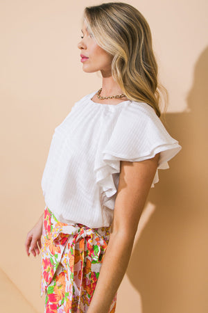 Wave Whispers Woven Top