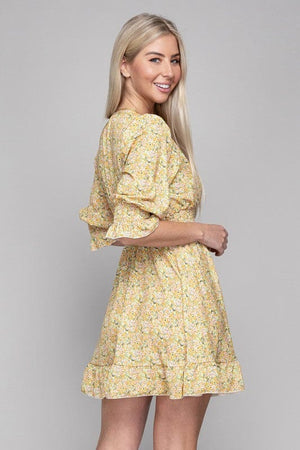 Smocked floral dress Nuvi Apparel 