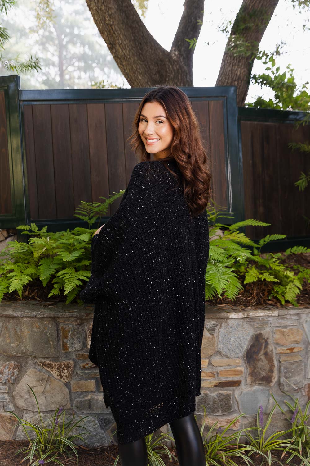 Snuggly Knit Haven Chunky Ribbed Pocket Ruana Ponchos One