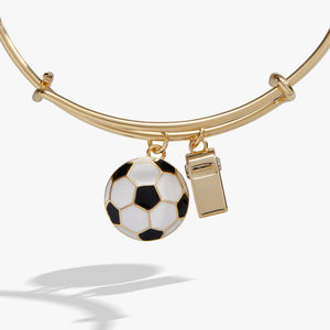 Soccer & Whistle Charm Bangle