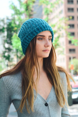 Soft Chenille Beanie Hats & Hair Leto Collection Teal 