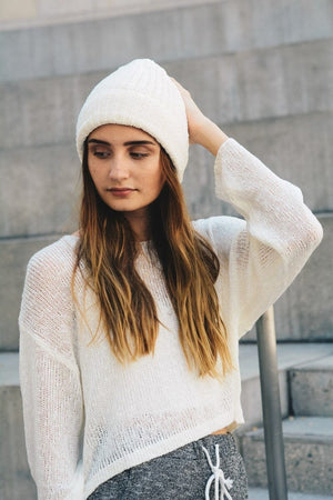Soft Chenille Beanie Hats & Hair Leto Collection White 