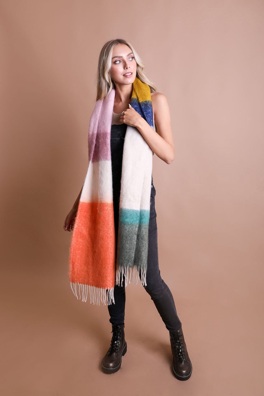 Leto Collection Silky Wool Ombre Scarf