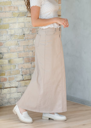 Stella Simply Taupe Denim Maxi Skirt