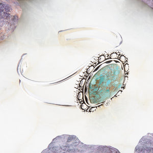 Sterling Silver and Blue Turquoise Cuff Bracelet