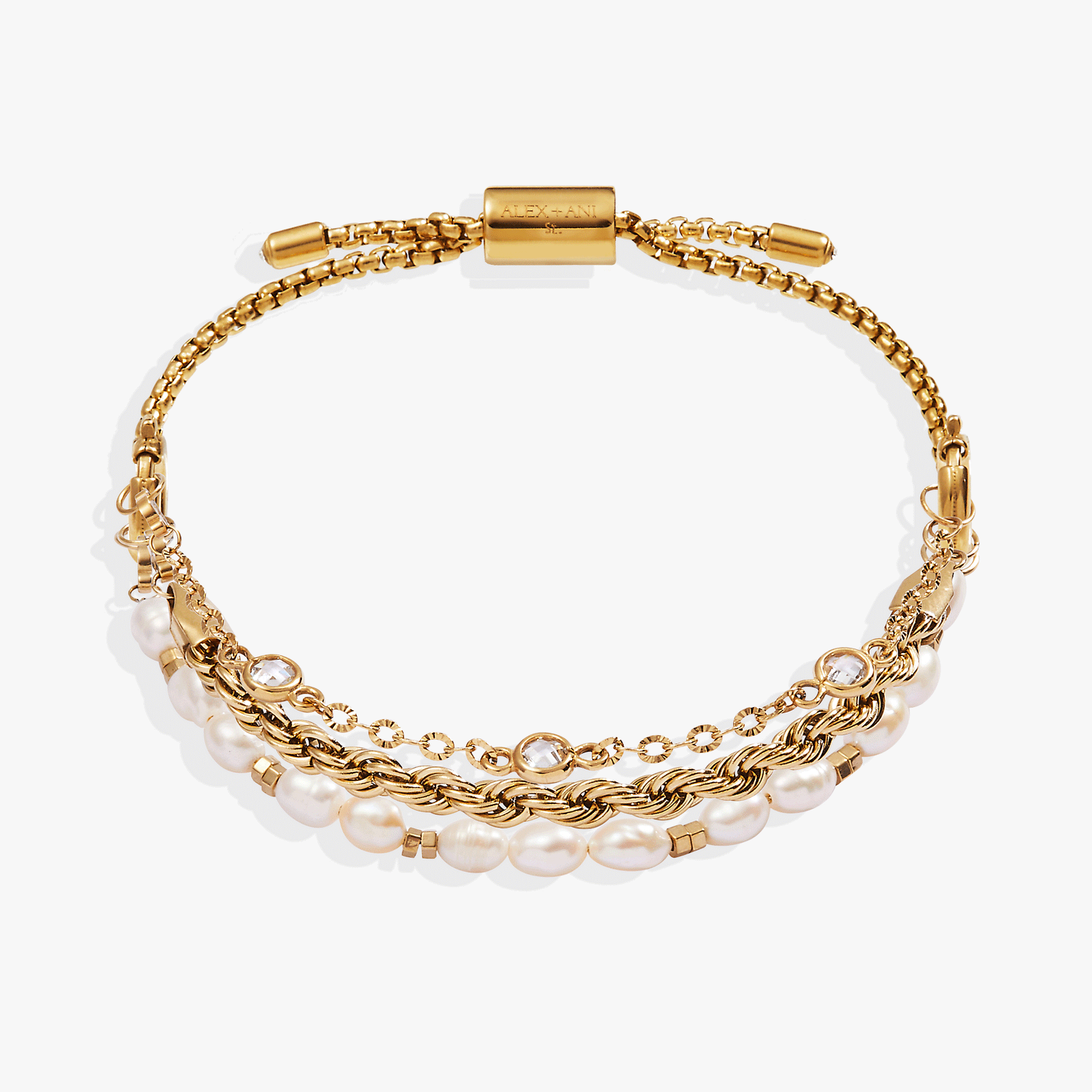 Crystal + Pearl Stranded™ Bracelet Set