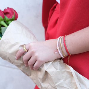 Strawberry Milkshake Minimalist Waterproof Cord Bracelet