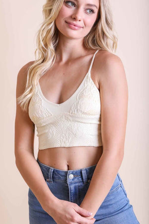 🎽 Stretchable Brami Top - Ultimate Comfort for Active Lifestyles Bralette Leto Collection XS/S Ivory 